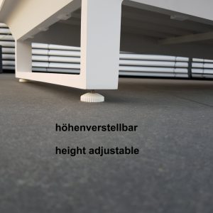 Möbelfuß mit Höhenverstellung zum Ausgleich von Bodenunebenheiten