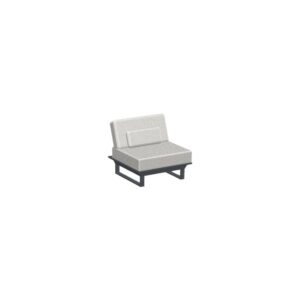 ICM Gartenlounge 1-Sitzer Zwischenmodul – Anthrazit, Aluminium, mit Sitz- und Rückenpolstern, erweiterbar