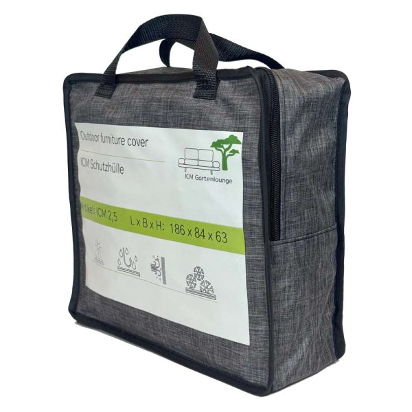 ICM Gartenlounge Schutzhülle für 2-Sitzer Modul mit integriertem Seitentisch – Wetterbeständiger Schutz, passend für ICM Gartenlounge.