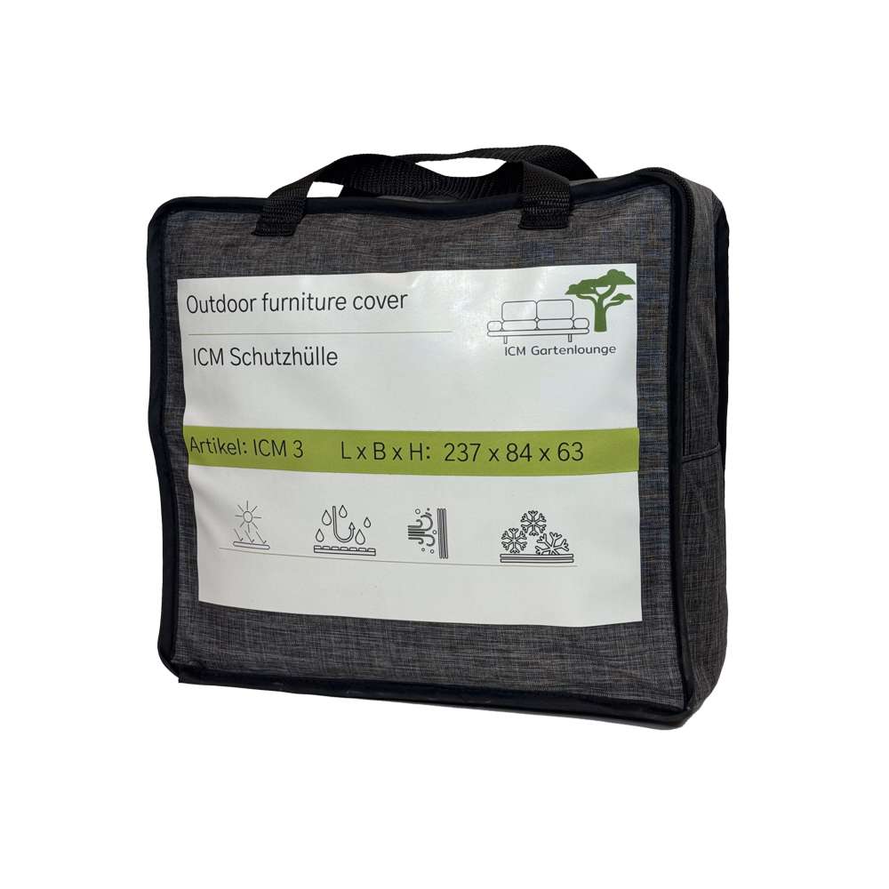 ICM Gartenlounge Schutzhülle für 3-Sitzer Modul – Wetterbeständiger Schutz, passend für ICM Gartenlounge Outdoor-Sofas.