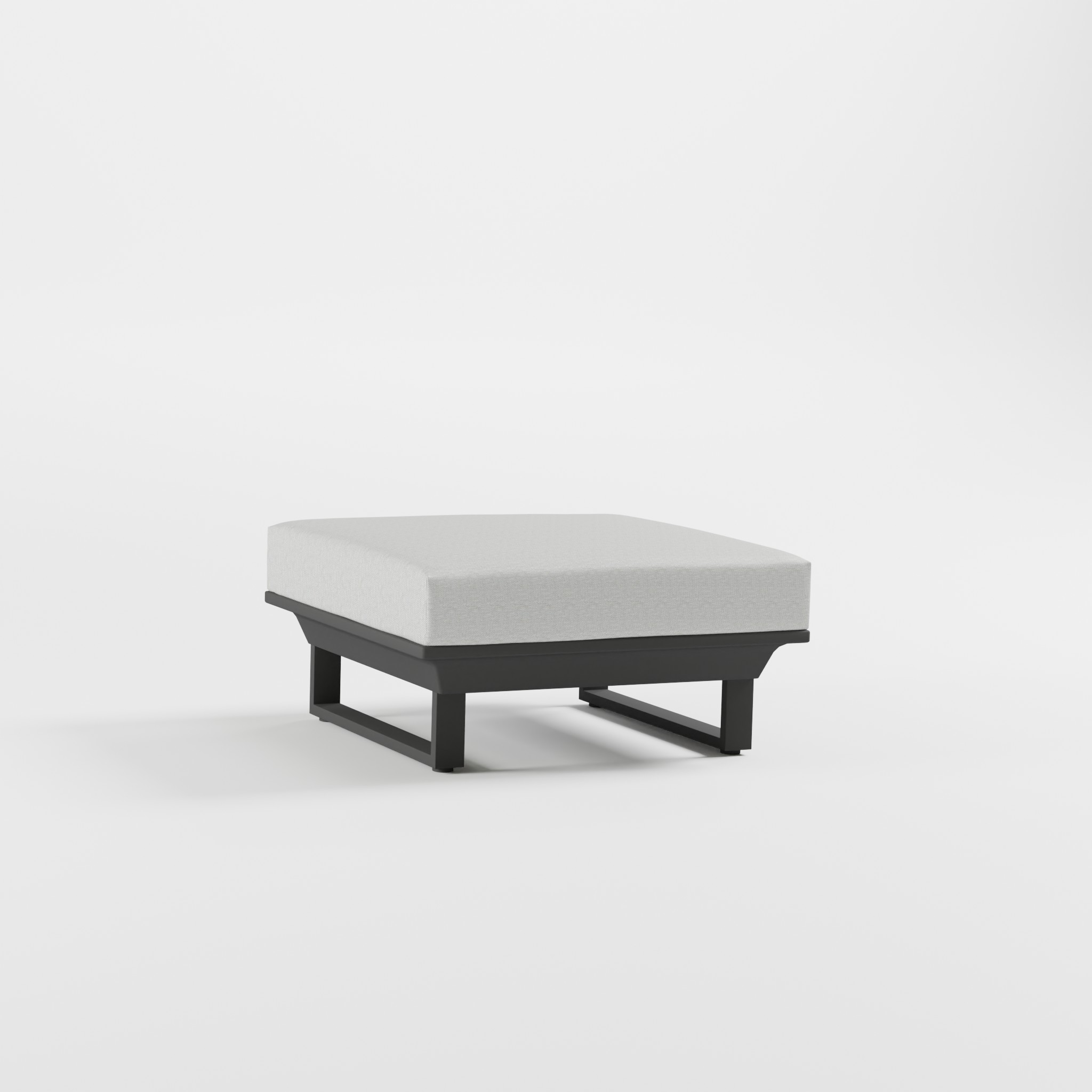 ICM Monacco Hocker Anthrazit als Outdoor‑Sitzhocker und Fußstütze