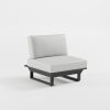 ICM Monacco Sitzmodul ohne Armlehnen in Anthrazit für flexible Outdoor‑Loungegestaltung