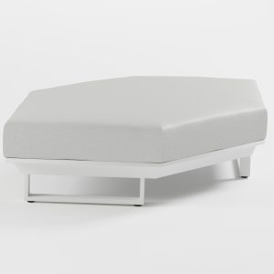 ICM Monaco 6‑Eck Hocker Weiß als flexibles Outdoor‑Loungeelement