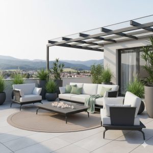 Exklusive Gartenlounge Detail