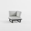 icm-1-sitzer-eckmodul-anthrazit-aluminium-loungeelement-outdoor-gartenlounge ICM 1‑Sitzer Outdoor Lounge Eckmodul Anthrazit aus Aluminium – Winkelmodul für modulare Gartenlounges