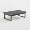 Outdoor Loungetisch 142 × 82 cm aus Aluminium in Anthrazit von ICM für Garten, Terrasse, Balkon und moderne Outdoorbereiche