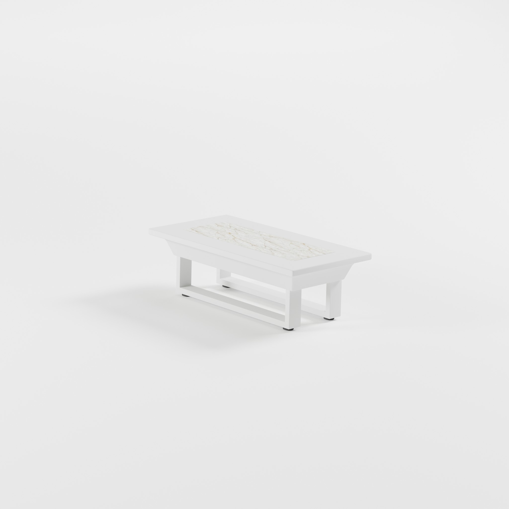 icm‑tisch‑82x41‑weiss‑keramik‑cube Weißer ICM Beistelltisch 82 × 41 cm mit Keramikplatte und Cube‑Füßen, Höhe 26 cm – ideal für Terrasse, Garten, Balkon und modulare Lounge‑Erweiterungen