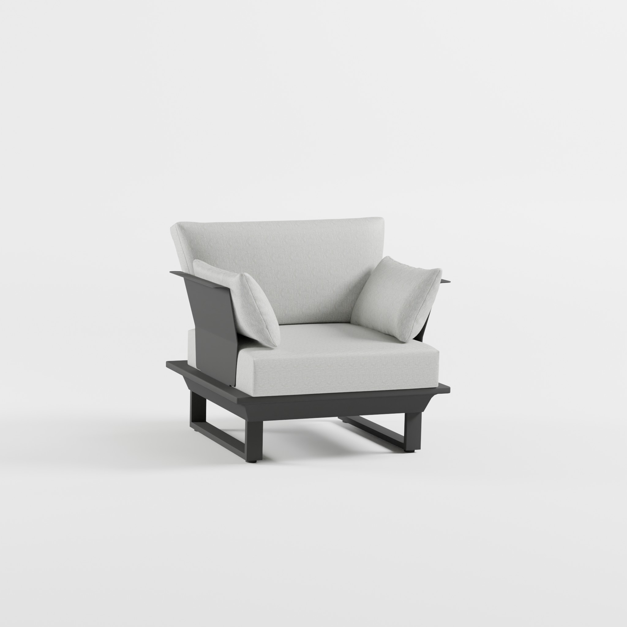 icm-monacco-outdoor-sessel-anthrazit-gartensessel-aluminium ICM Monacco Outdoor Lounge‑Sessel Anthrazit – moderner Gartensessel aus Aluminium mit wetterbeständigen Polstern für moderne Terrassen‑, Garten‑ und Patio‑Bereiche.