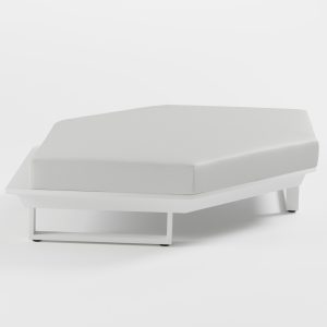 ICM Monaco 6‑Eck Anstellmodul Weiß für modulare Outdoor‑Lounges