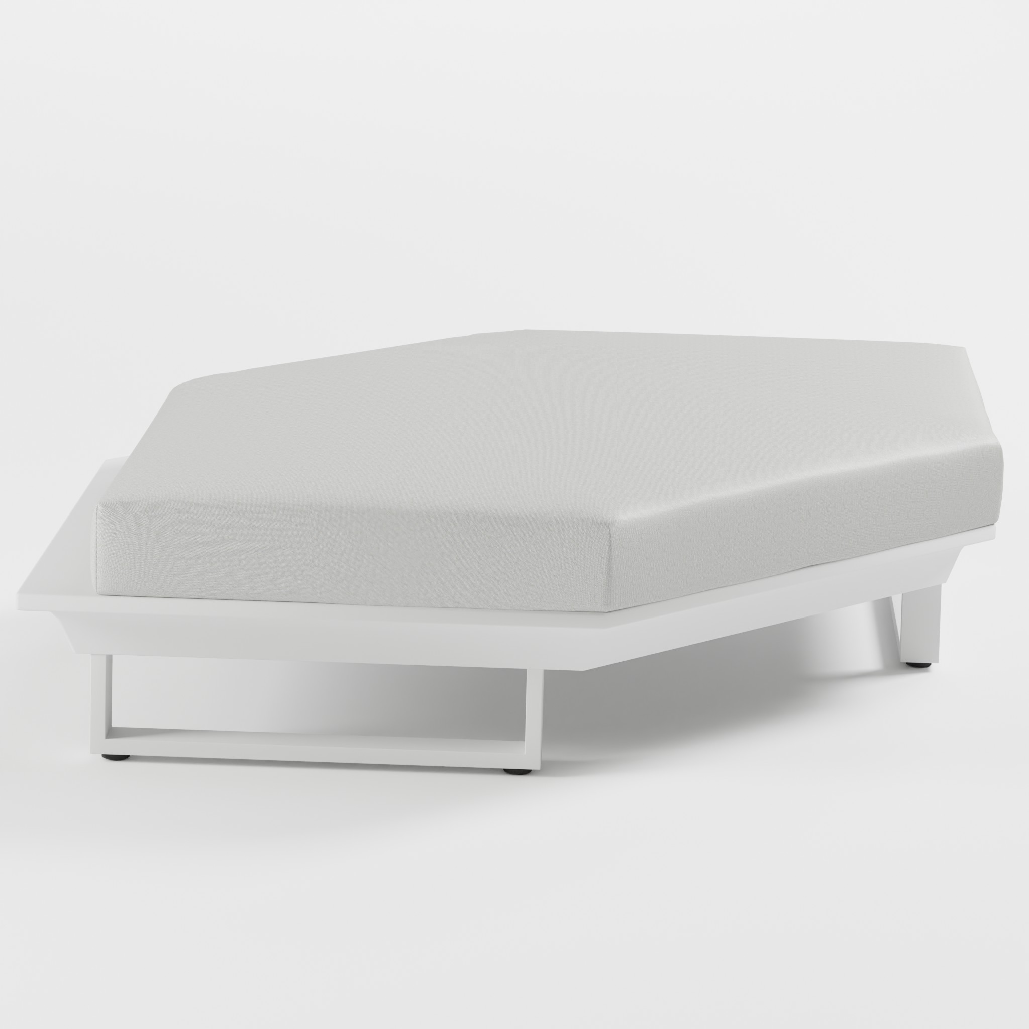 ICM Monaco 6‑Eck Anstellmodul Weiß für modulare Outdoor‑Lounges