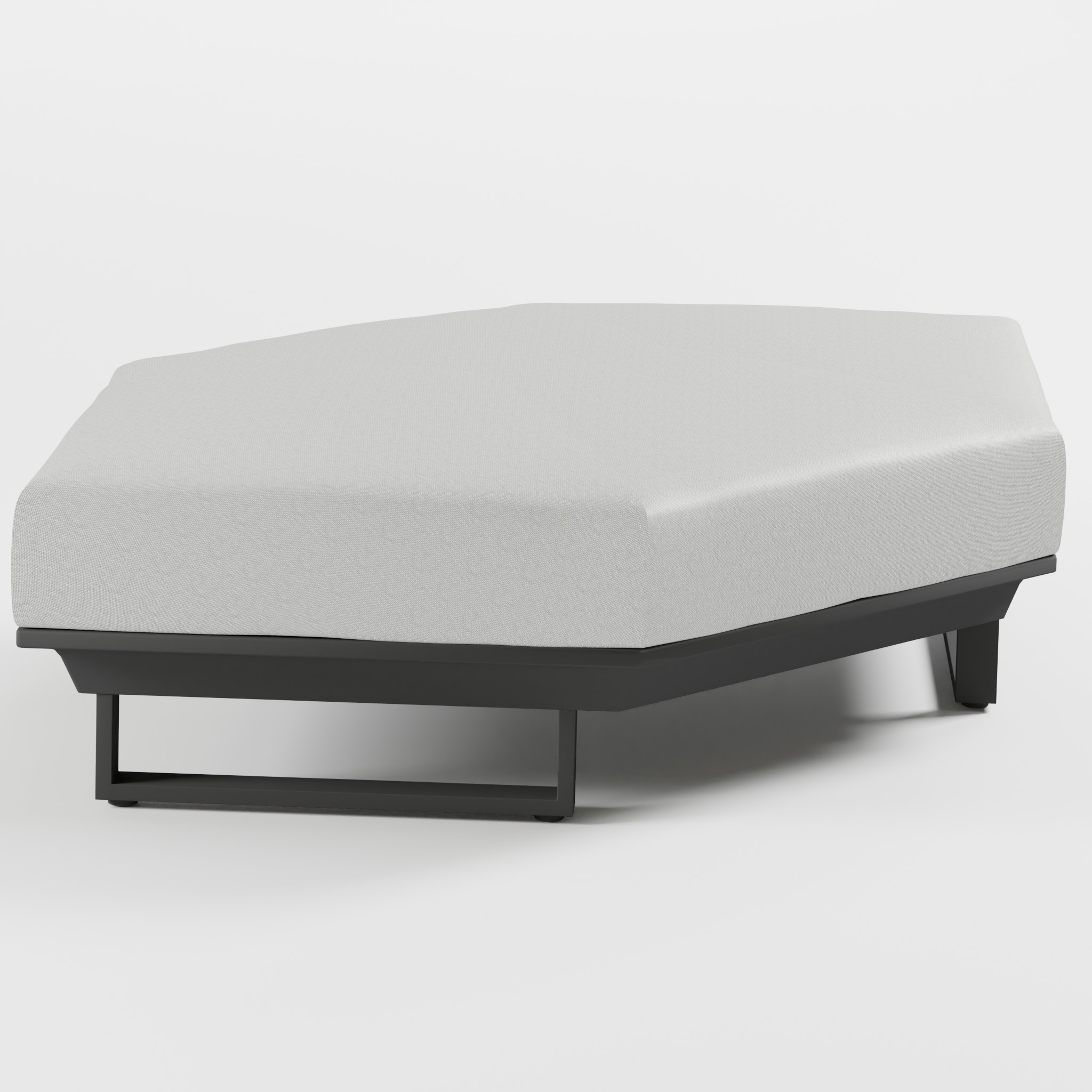 ICM Monaco 6‑Eck Hocker Anthrazit – modularer Outdoor‑Hocker aus Aluminium