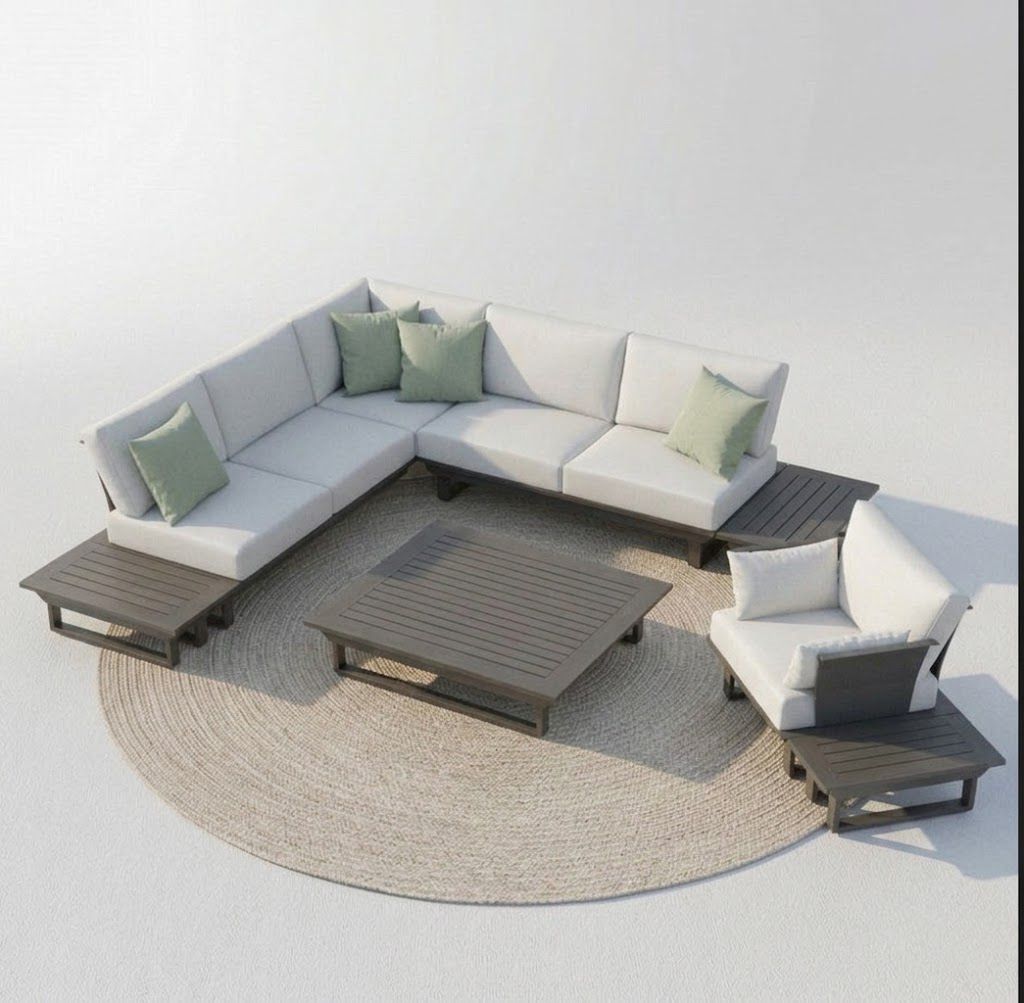 Premium Outdoor Lounge Set mit Sofa und Tisch aus der ICM Loungemöbel Kollektion