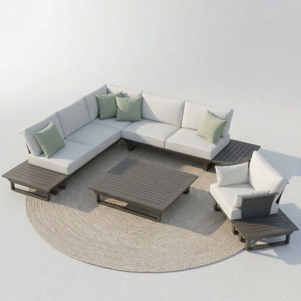 Premium Outdoor Lounge Set mit Sofa und Tisch aus der ICM Loungemöbel Kollektion