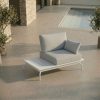 ICM 1-Sitzer Solitärsessel mit Tisch „Monaco Serie“ – Aluminium Weiß ICM 1-Sitzer Outdoor Solitärsessel mit integriertem Tisch „Monaco Serie“ in Weiß aus Aluminium, kompaktes Loungeelement für Garten, Terrasse und Außenbereich mit wählbarer Tischplatte