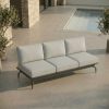 ICM 3-Sitzer Zwischenmodul „Monaco Serie“ in Anthrazit aus Aluminium, Erweiterungselement für modulare Outdoor-Lounge und flexible Sofalösungen