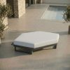 ICM Monaco Serie sechseckiges Aluminium Lounge Erweiterungsmodul in Anthrazit für Garten und Terrasse