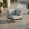 ICM Eckmodul „Monaco Serie“ in Anthrazit mit Aluminiumrahmen, flexibel als Einzelsessel oder kombinierbar für modulare Gartenlounge und Sofalösungen
