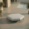 ICM Monaco Serie sechseckiger Aluminium Outdoor Hocker in Anthrazit für Garten und Terrasse