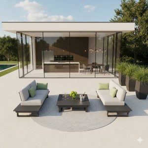 Exklusive Gartenlounge Detail