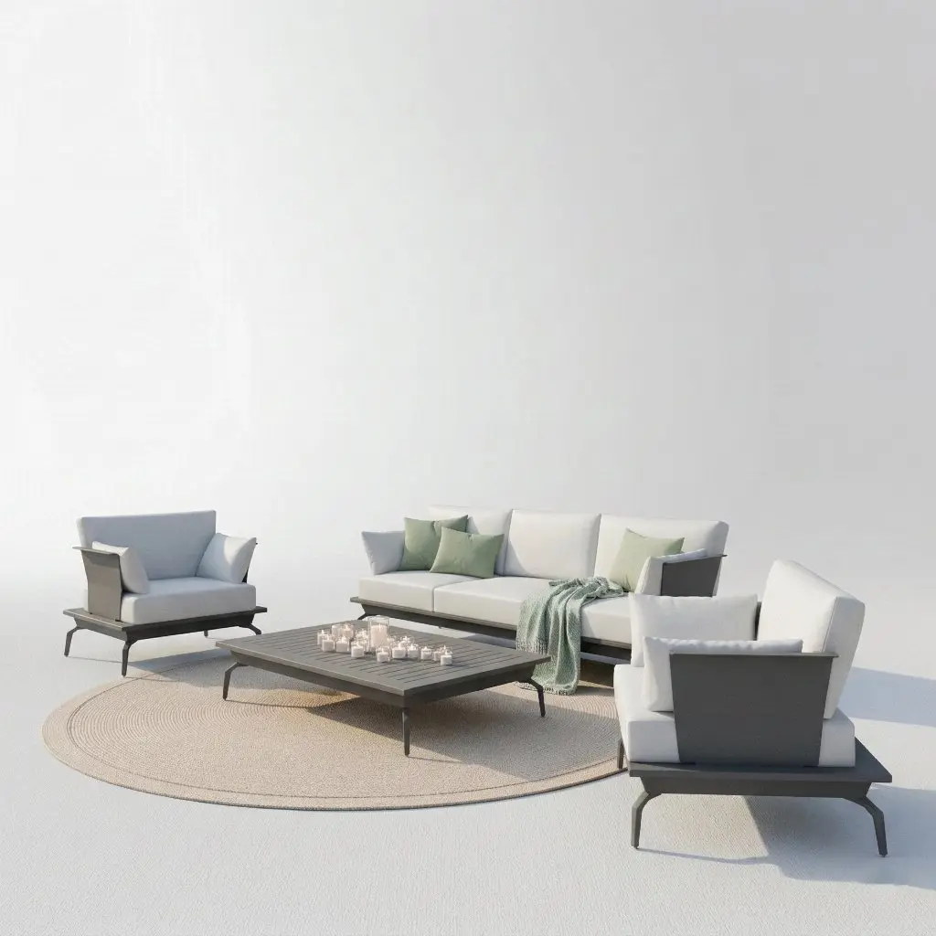 Design Solitärmöbel als moderner Lounge Sessel für hochwertige Outdoor Lounges