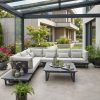 Gartenlounge St. Tropez in Anthrazit – hochwertiges modulares 6‑Sitzer Aluminium Lounge Set für stilvolle Terrassen