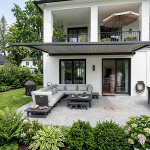 Gartenlounge St. Tropez in Anthrazit – modernes 6‑Sitzer Aluminium Lounge Set für anspruchsvolle Outdoor‑Bereiche