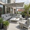 Gartenlounge St. Tropez in Weiß – modernes modulares 6‑Sitzer Aluminium Lounge Set