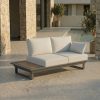 ICM Monaco 2 Sitzer Sofa Anthrazit Seitentisch Aluminium Outdoor Lounge Sofa Gartenmoebel Outdoor Couch Lounge Modul Sofa