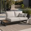 2 sitzer loungemodul anthrazit outdoor mit integriertem tisch premium terrasse gartenlounge