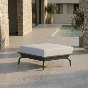 icm gartenlounge hocker anthrazit modular aluminiumgestell zum anstellen oder erweitern einer lounge